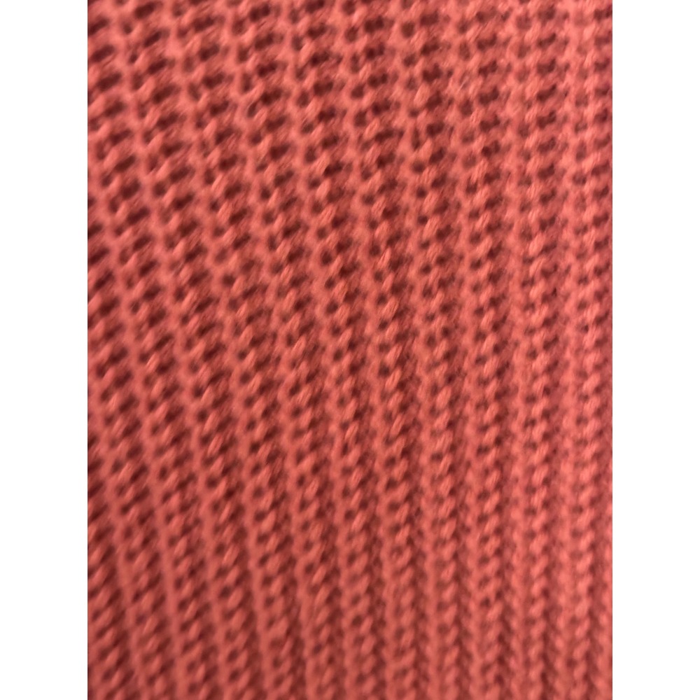 Lucky Brand Womens Terracotta Rust Cotton Shaker‎ Knit Lace Up Back Sweater - Picture 3 of 8